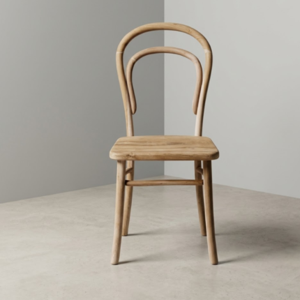 Premium Natural Teak Wood Dining Chair Set – 4 Chairs Included