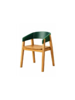 Megan Turquoise Modern Wooden Armchair