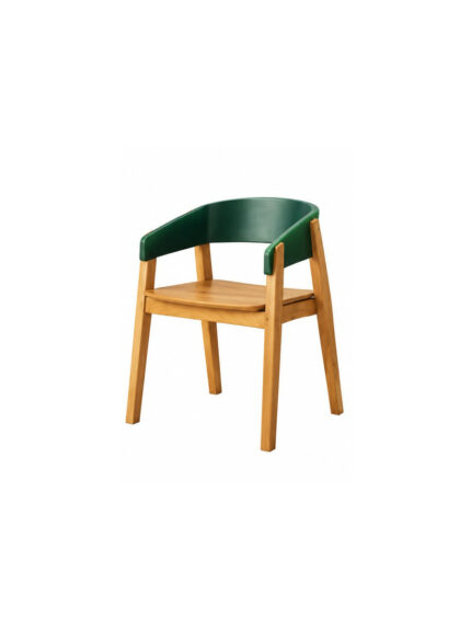 Megan Turquoise Modern Wooden Armchair